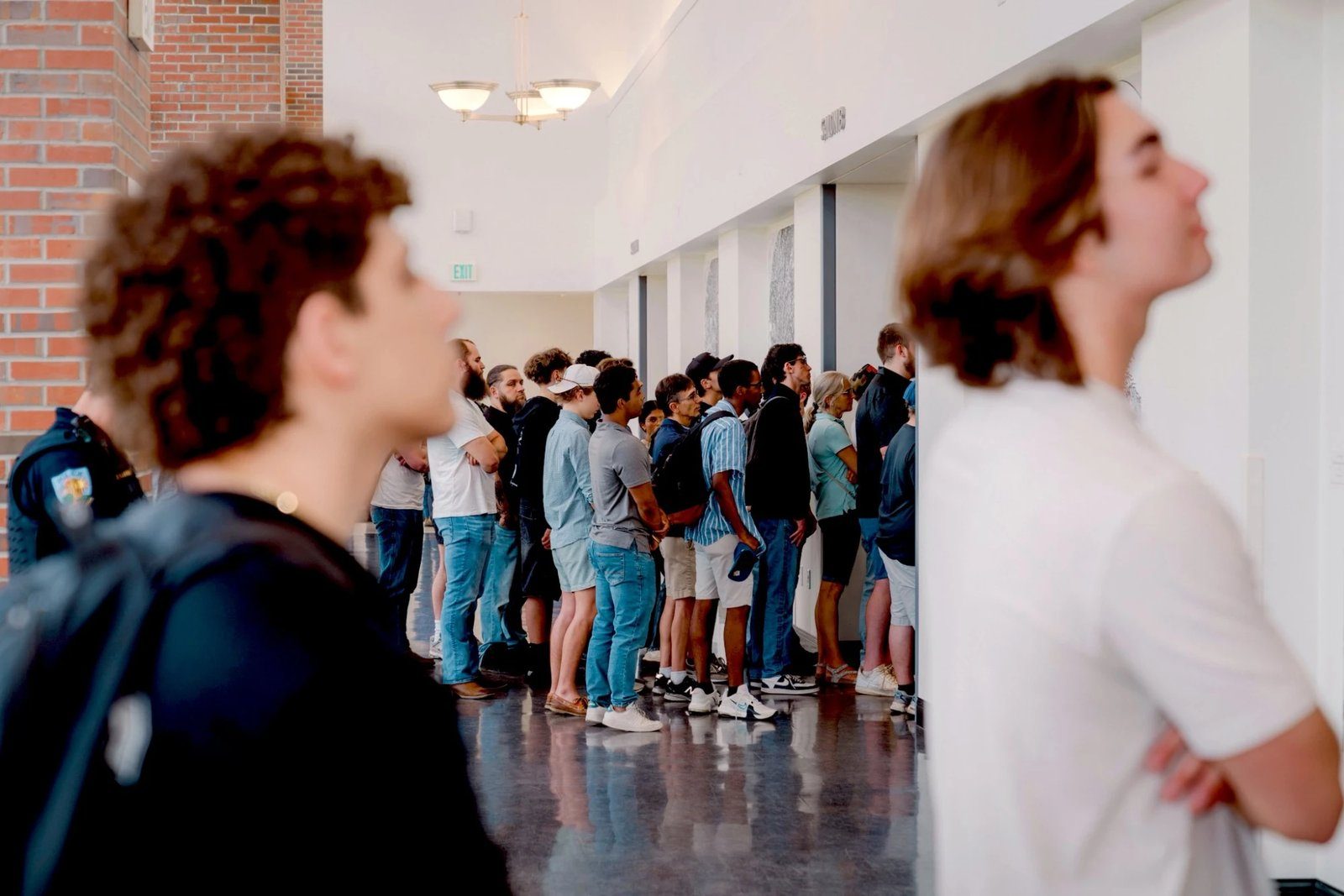 UF College Republicans members in the hallway